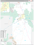 Santa Fe Wall Map Premium Style